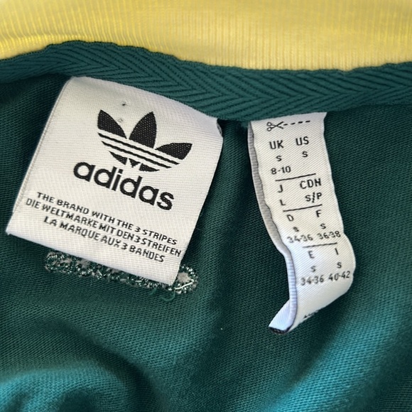 Adidas Original VRCT 3 Stripes T-Shirt Dress Green Size Small - Picture 11 of 11